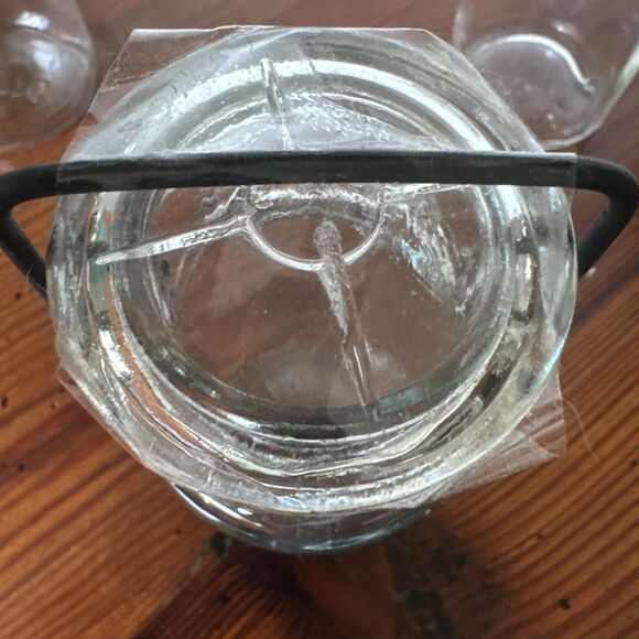 Lot Of 5 Vintage Glass Canning Jars Metal Bales 8 0z - Picture 9 of 16